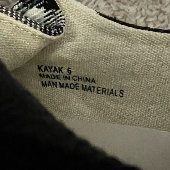 Corkys Kayak Slip On Flats in Black, White, and Red Plaid - Picture 7 of 8